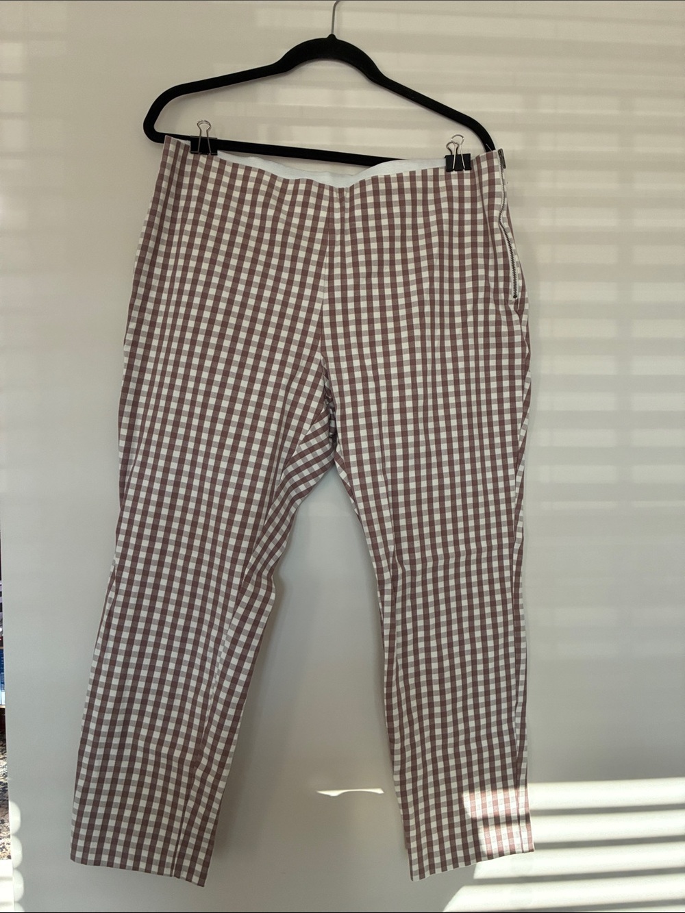 a new day Brown and White Gingham Pants